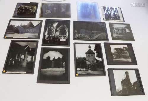 Konvolut alte Fotoplatten, Negativplatten aus Glas, verschie...