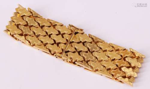 Breites Armband, 750er Rosegold, mit gravierten Gliedern, be...