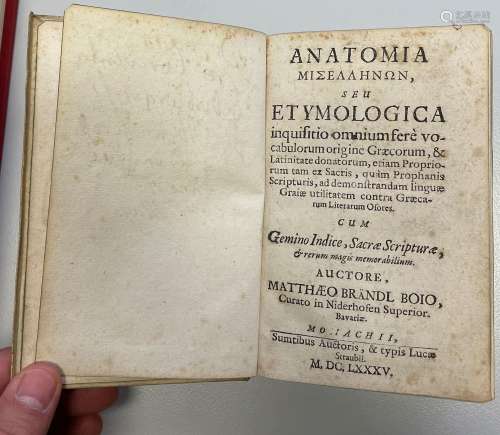 Anatomia Misellenon Seu Etymologica inquisitio omnium ferè v...