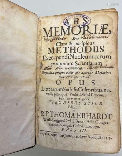 Ars Memoriae, Sive Clara Et Perspicua Methodus Excerpendi Nu...