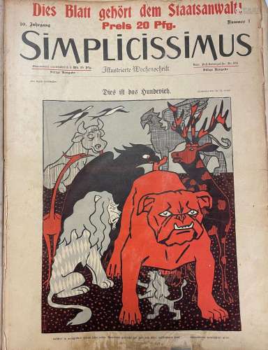 Simplicissimus, Illustrierte Wochenschrift, Herausgeber: Alb...