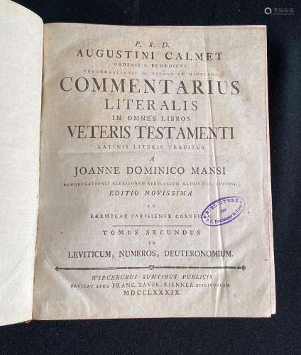 R. P. D. Augustini Calmet, ordinis s. Benedicti, congregatio...