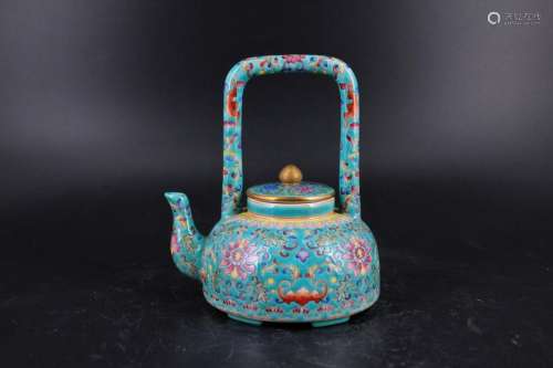 Qing Porcelain Famille Rose Teapot with Lid