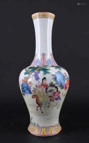 Chinese Qing Porcelain Famille Rose Vase