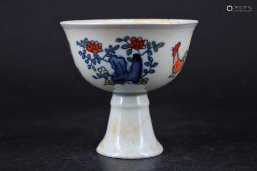 Small Ming Porcelain DouCai Cup