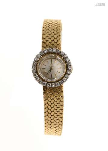 OMEGA - BRACELET MONTRE de dame 19 mm en or jaune 750/°°, le...