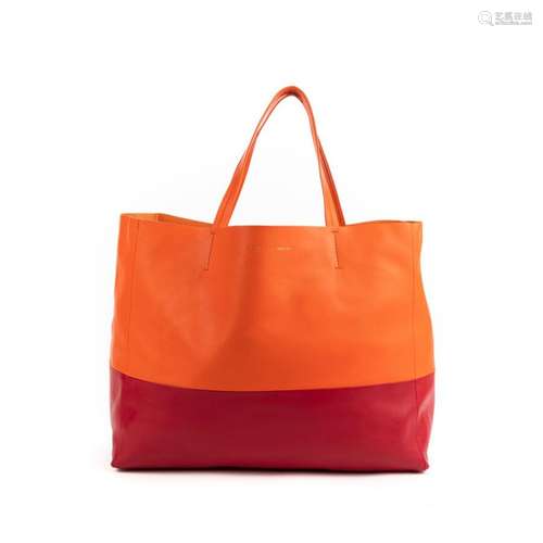 CELINE - SAC modèle "Sac cabas" en cuir orange et ...