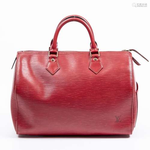 LOUIS VUITTON - SAC modèle "Speedy" 30 cm en cuir ...