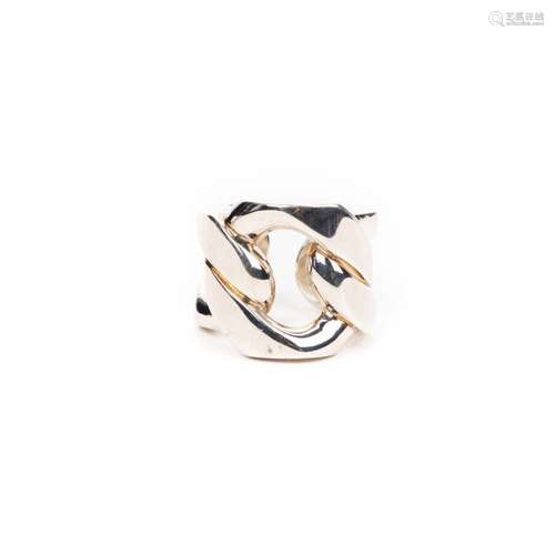 HERMES - Bague en argent modèle "Lien" taille S