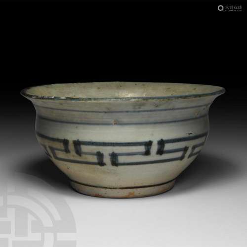 Chinese Qing Blue and White Vessel