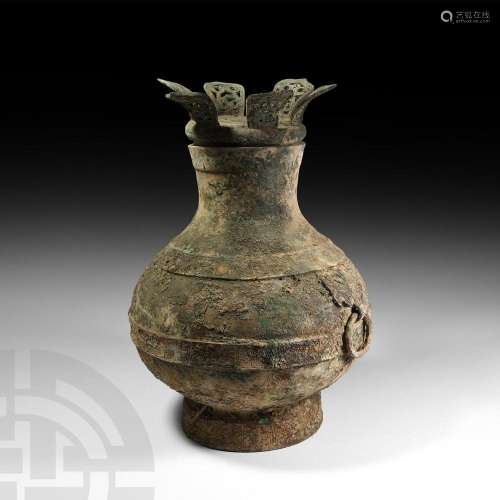 Chinese Ornamented Bronze Kettle