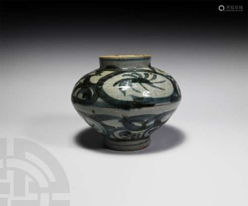 Chinese Blue and White Glazed Jar