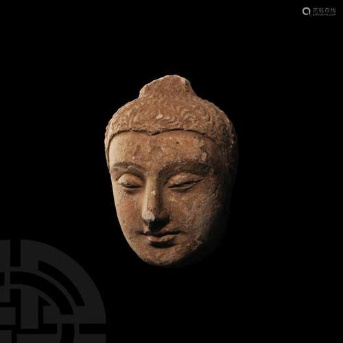 Gandharan Stucco Head of Buddha