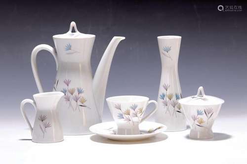 Mocha- or Espresso Set, Rosenthal, 1950s, shape 2000