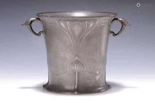 Wine cooler, Kayserzinn, around 1900-10, embossed