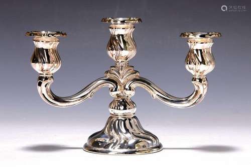 candlestick, German, Baroque style, 835 silver