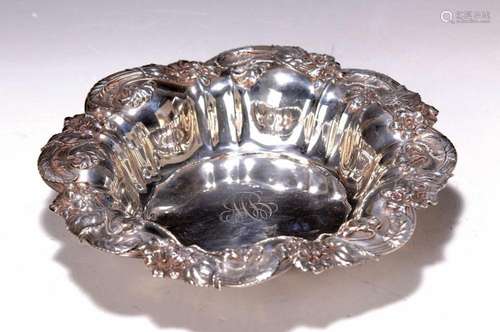 silver bowl, USA, around 1900, Sterling silver