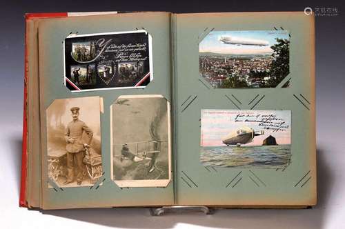 3 postcards or photo albums, German, photo album WWI