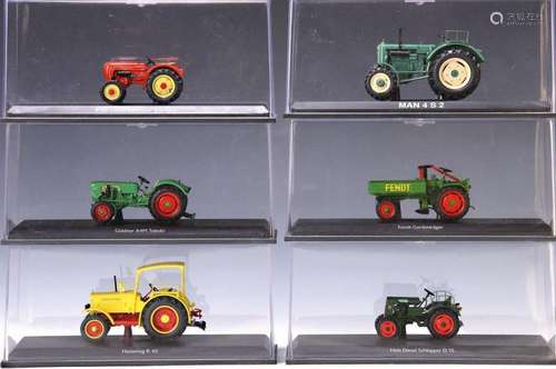 13 Schuco tractor models, 1:32, Lanz Bulldog, Lanz