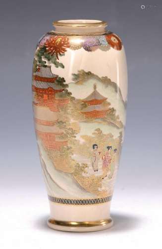 vase, Satsuma Japan, around 1900-10, earthenware