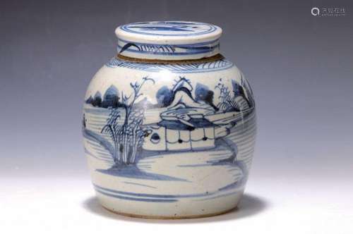 ginger pot, China, around 1880, stoneware, porcelain