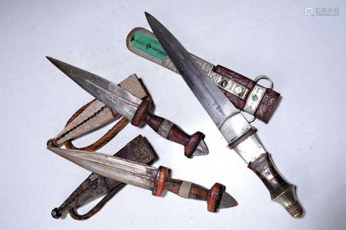 Three daggers, Tuareg, 19th-early 20th century, two