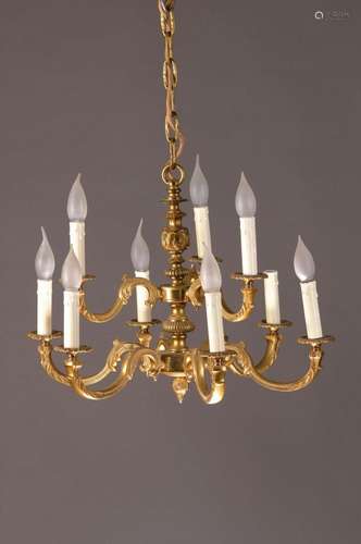 hanging lamp, 20th c., 9 focal points, with