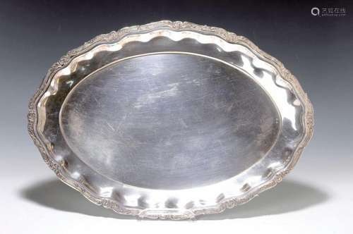 Oval tray, Austria, 1868-1905, silver, Baroque style