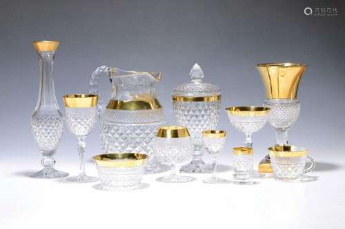 extensive drinking glass set, Josephinenhütte,Model