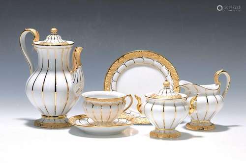 Mocha- or Espresso-Set, Meissen, 20th c., X- shape