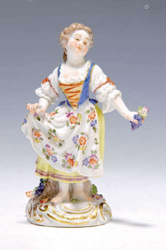 figurine, Meissen, around 1890, gardener child