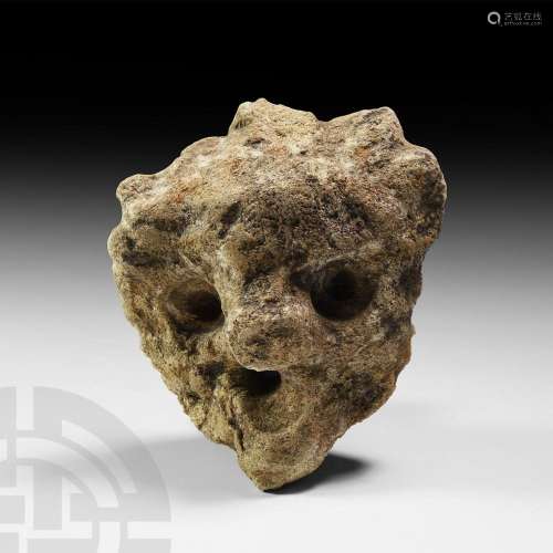 Iron Age Celtic Votive Stone Head
