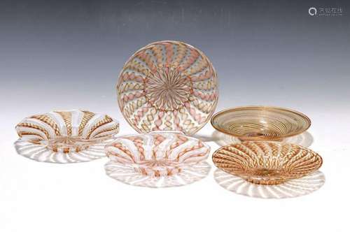 12 small bowls/Dessert bowls, Murano, 2. H. 20. th c