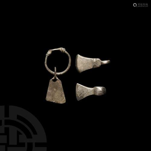 Viking Silver Axe Pendant Group