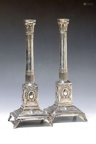 A pair of candlesticks, Poland, around 1880- 90, 800