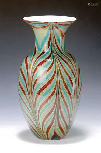 Large vase, Franco Moretti, Murano, around 1980, opal