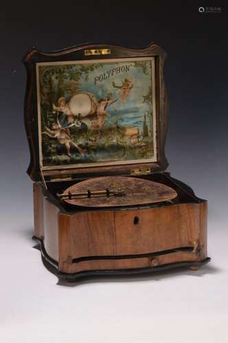 Perforated plate music box, polyphonic, around1900, comb