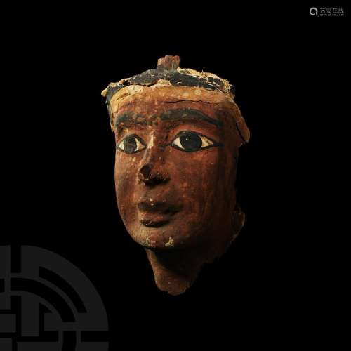 Egyptian Painted Mummy Face