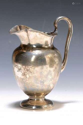 ewer, Copenhagen, 1873, 835 silver, smooth wall with