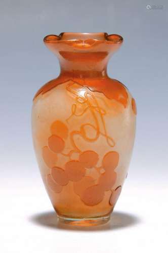 vase, Emile Gallé, Nancy, around 1900, colorless