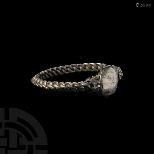 Viking Age Plaited Silver Bracelet with Clasp