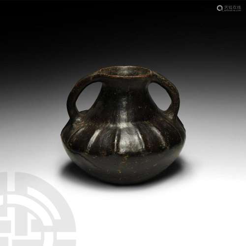 Impasto Archaic Black-Glazed Amphora