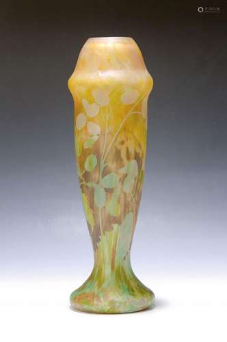 Large Art Nouveau vase, Daum Frères, Nancy, around 1903