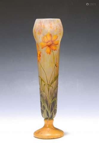 vase, Daum Nancy, around 1900/05, floral decorprobably