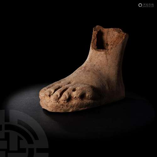 Life-Size South Italic Terracotta Foot