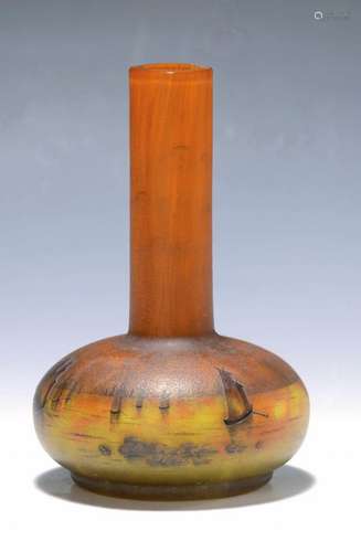 Small long-necked vase, Daum Nancy, around 1900