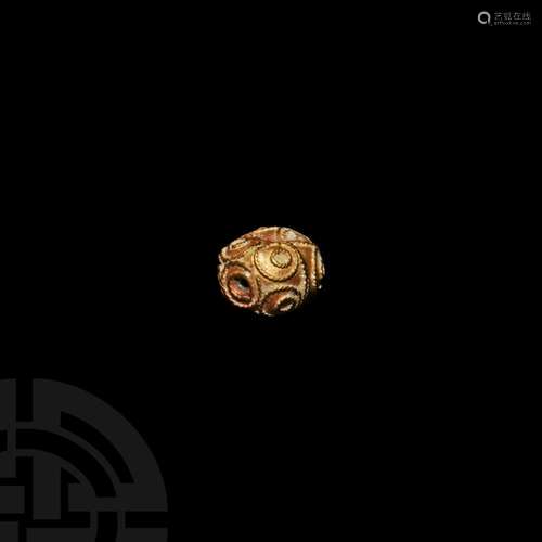 Viking Gold Filigree Bead