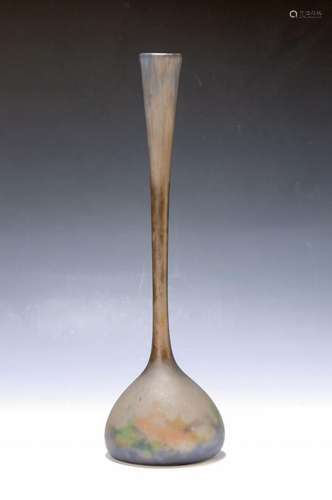 long-necked vase, Muller Freres, Luneville, 1920s