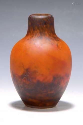 vase, Muller Fréres Luneville, 1920s, colourless