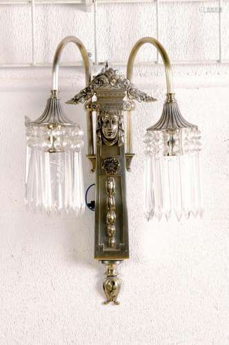 wall lamp, France, 20th c., white bronce, Empire style